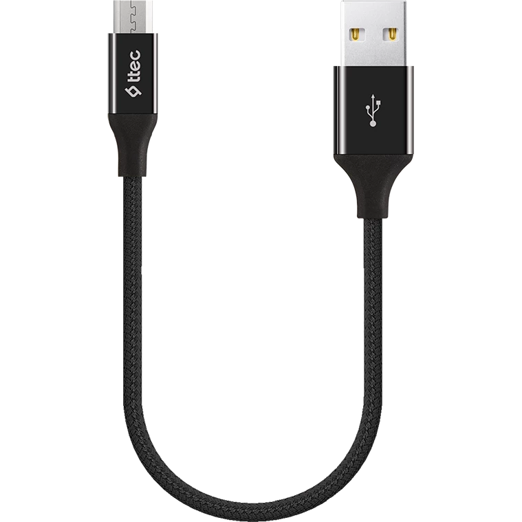 

Кабель USB-Micro USB, 30 см, черный, TTEC AlumiCable (2DK25S)