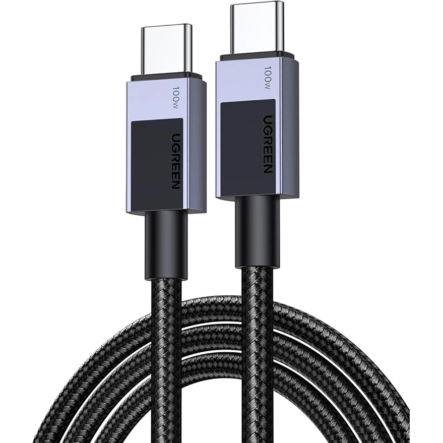 

Кабель USB Type-C-USB Type-C, 100 Вт, 2 м, черный, UGREEN L512 (45064), L512