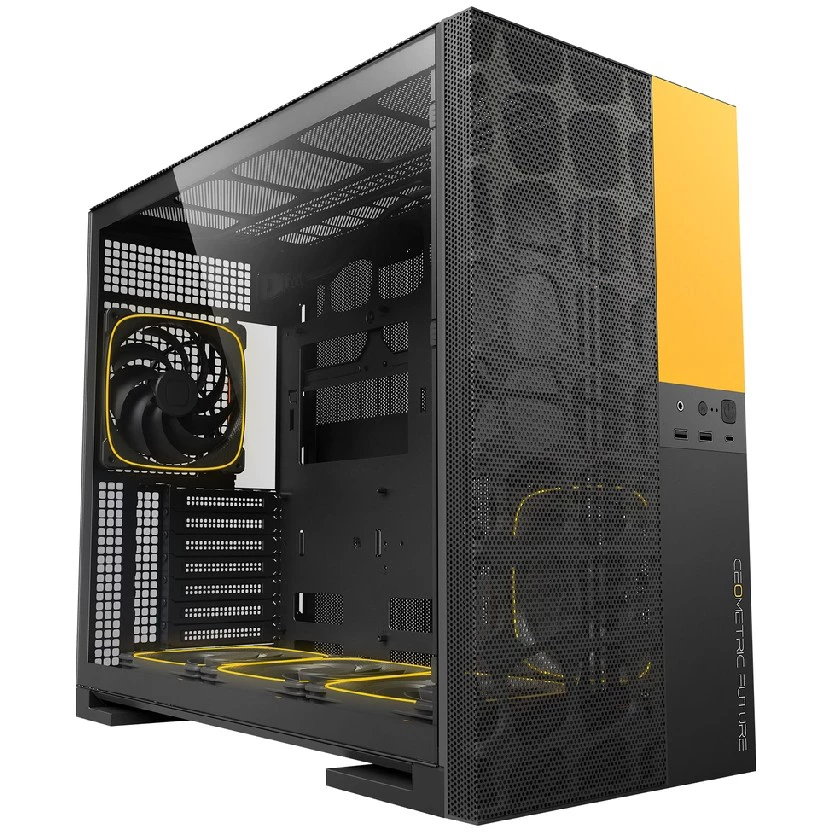 

Корпус Geometric Future Model 5 Vent ARGB, EATX, Midi-Tower, 2xUSB 3.0, USB Type-C, черный/желтый, без БП (M5-VENT-YB-WF), Model 5 Vent ARGB