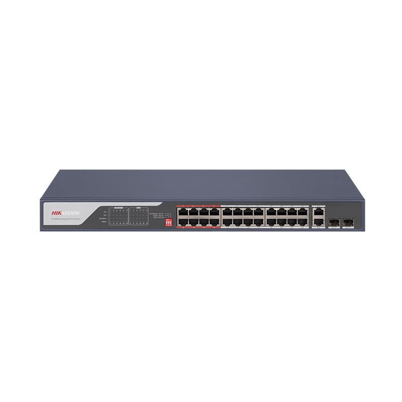 Коммутатор Hikvision DS-3E0326P-E(C), 24x100 Мбит/с, SFP/uplink: combo RJ-45/SFPx2 (DS-3E0326P-E(C))