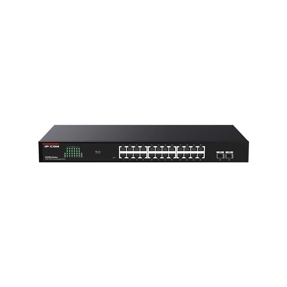 

Коммутатор IP-Com G2226F, кол-во портов: 24x1 Гбит/с, кол-во SFP/uplink: SFP 2x1 Гбит/с (G2226F), G2226F