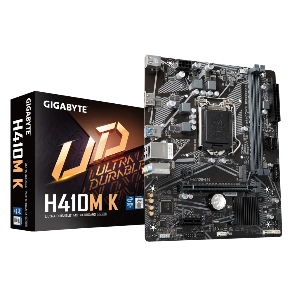 Материнская плата GIGABYTE H410M K 2.0, Socket1200, Intel Q470, mATX