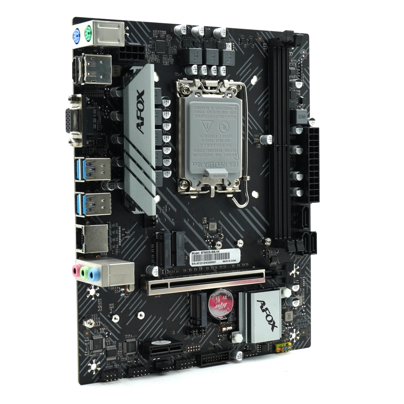 

Материнская плата AFOX B760D4-MA5-V2, Socket1700, Intel B760, 2xDDR4, PCI-Ex16, 3SATA3, 5.1-ch, GLAN, 6 USB 3.2, VGA, HDMI, DP, mATX, Retail, B760D4-MA5-V2