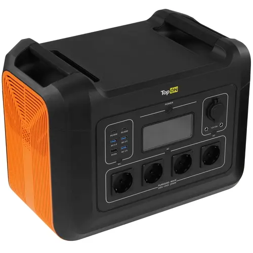 

Портативная зарядная станция TopON TOP-X2400, 697500 мА·ч, 4xUSB, Type-C, QC, PD, черный/оранжевый (TOP-X2400), TOP-X2400