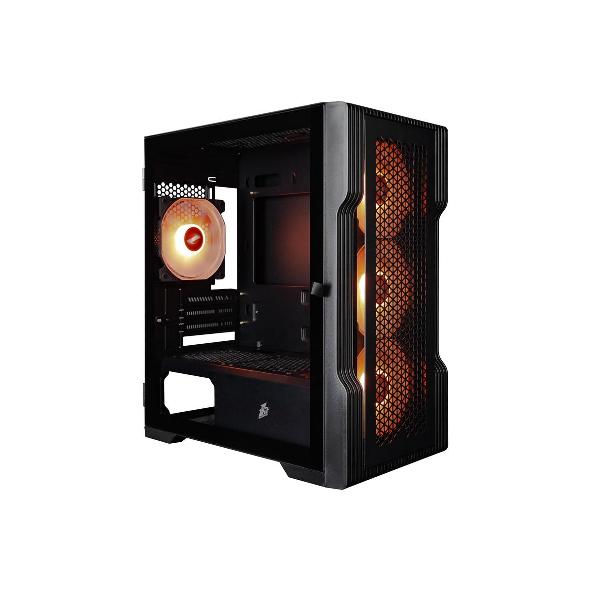 

Корпус 1STPLAYER TRILOBITE T3 ARGB, mATX, Mini-Tower, 2xUSB 3.0, RGB подсветка, черный, без БП (T3-BK-4F2(AP)), TRILOBITE T3 ARGB
