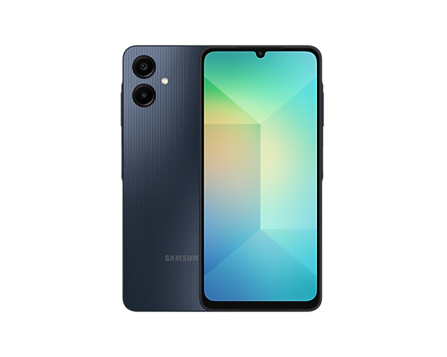 

Смартфон Samsung Galaxy A06, 6.7" 1600x720 PLS, MediaTek Helio G85, 4Gb RAM, 128Gb, 3G/4G, Wi-Fi, BT, 2xCam, 2-Sim, 5000 мА⋅ч, USB Type-C, Android 14, черный, Galaxy A06