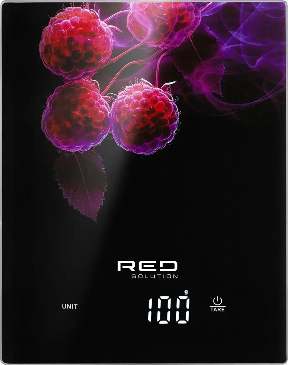 

Кухонные весы электронные RED SOLUTION S728 10 кг, 2 x AAA, принт (малина) (S728), S728