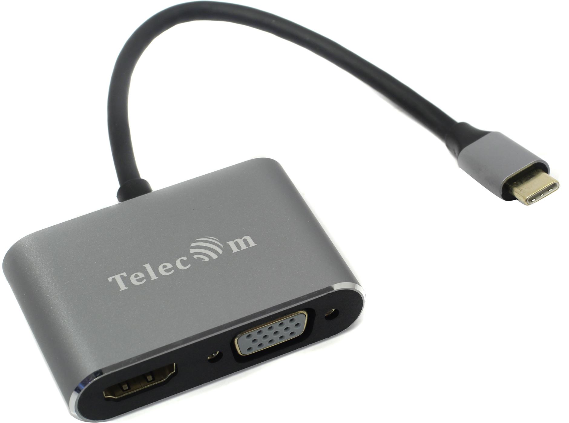 

Адаптер Telecom TUC055, 3840x2160 (4K), USB Type-C, серый (TUC055), TUC055