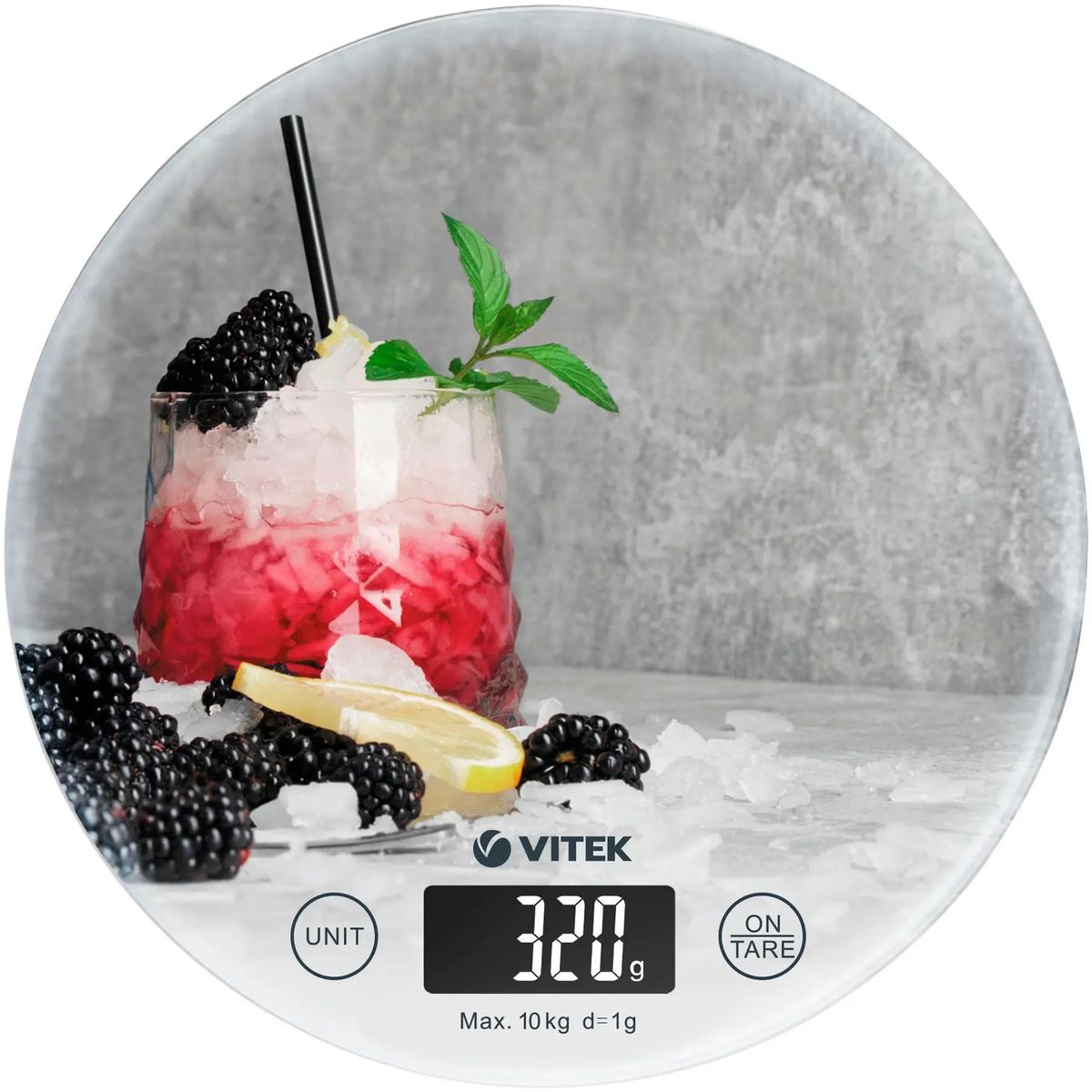 Кухонные весы Vitek VT-8025 до 10 кг, принт
