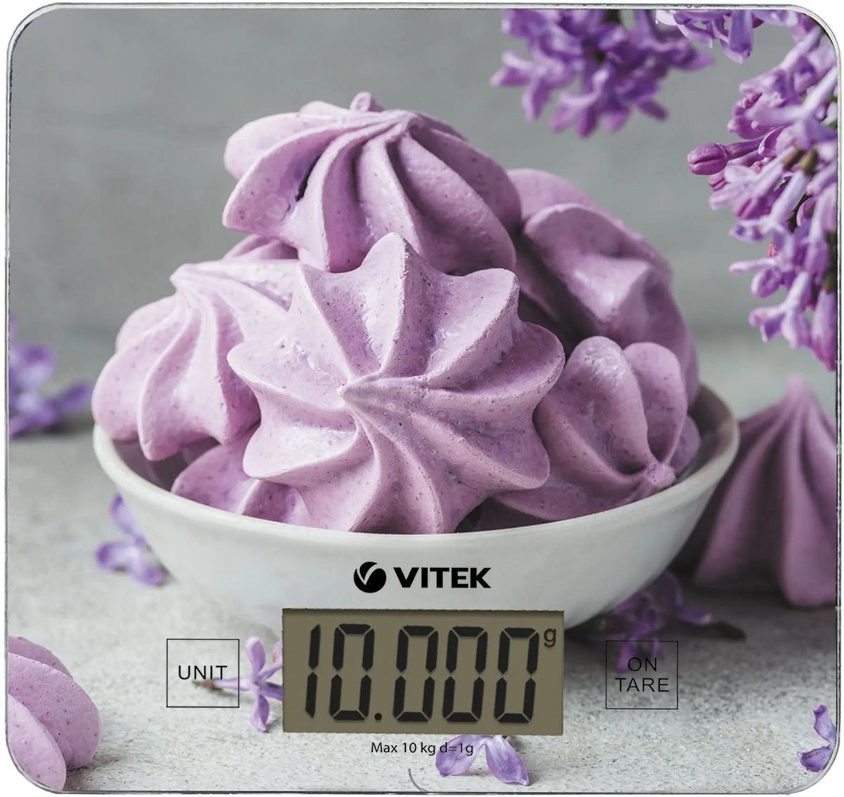 Кухонные весы Vitek VT-7988 до 10 кг, принт