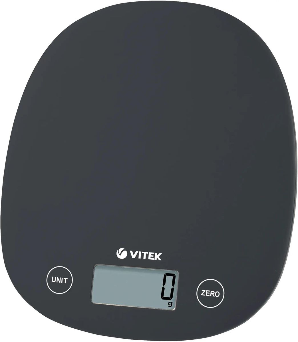 

Кухонные весы электронные Vitek VT-7997 5 кг, 1 х CR2032, черный (VT-7997), VT-7997