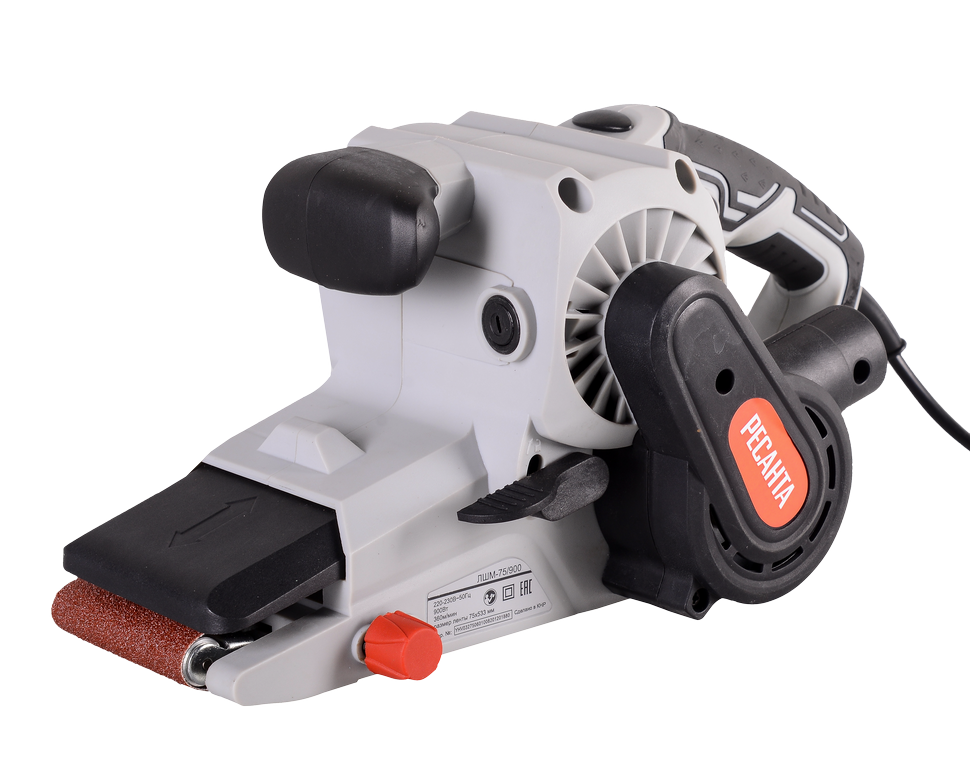 Ленточная шлифовальная машина Ресанта ЛШМ-75/900, 900 Вт, 53.3 см x 7.5 см