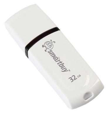 

Флешка 32Gb USB 2.0 SmartBuy Paean, белый (SB32GBPN-W), Paean