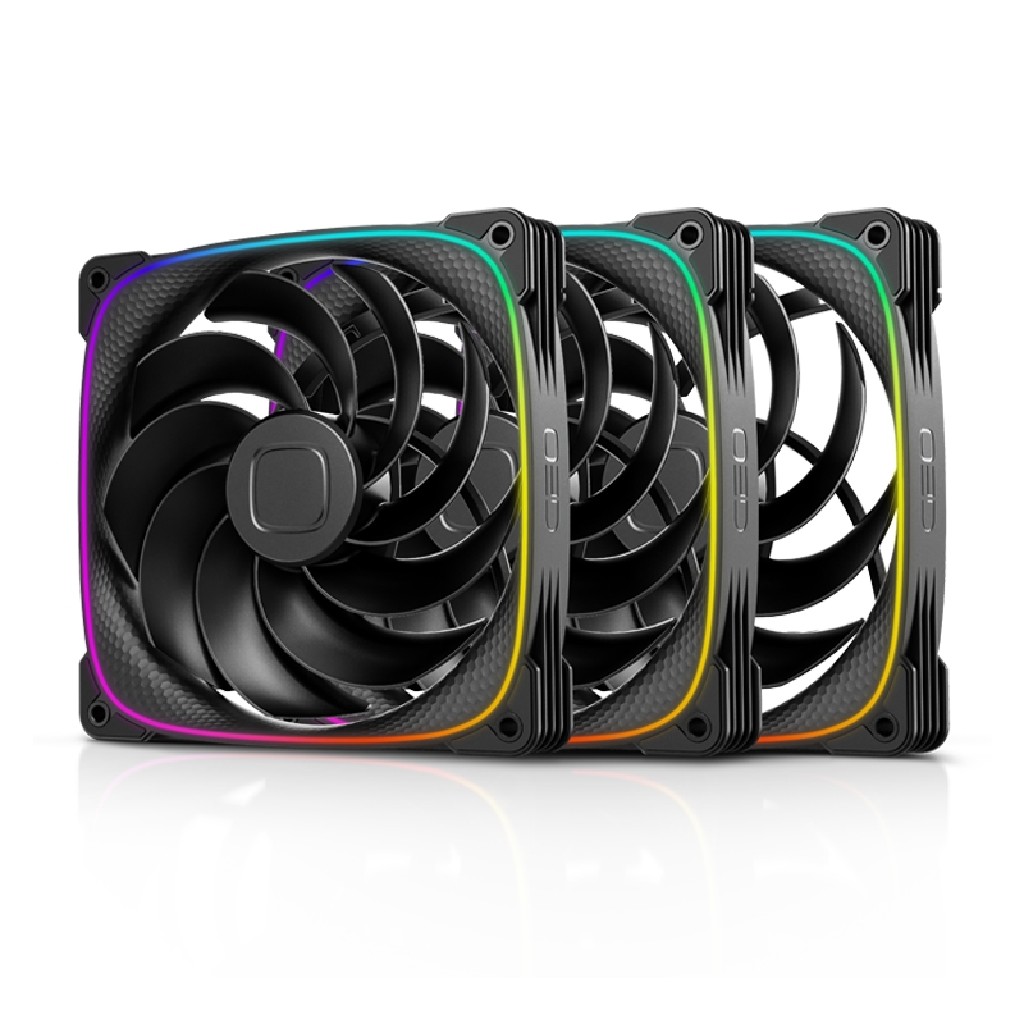 

Комплект вентиляторов Geometric Future Squama 2503RB-14 REVERSE, 140 мм, 2100rpm, 34 дБ, 4-pin PWM, 3шт, черный, ARGB подсветка (GF_SQM-2503RB-14-TP), 2503RB-14 REVERSE