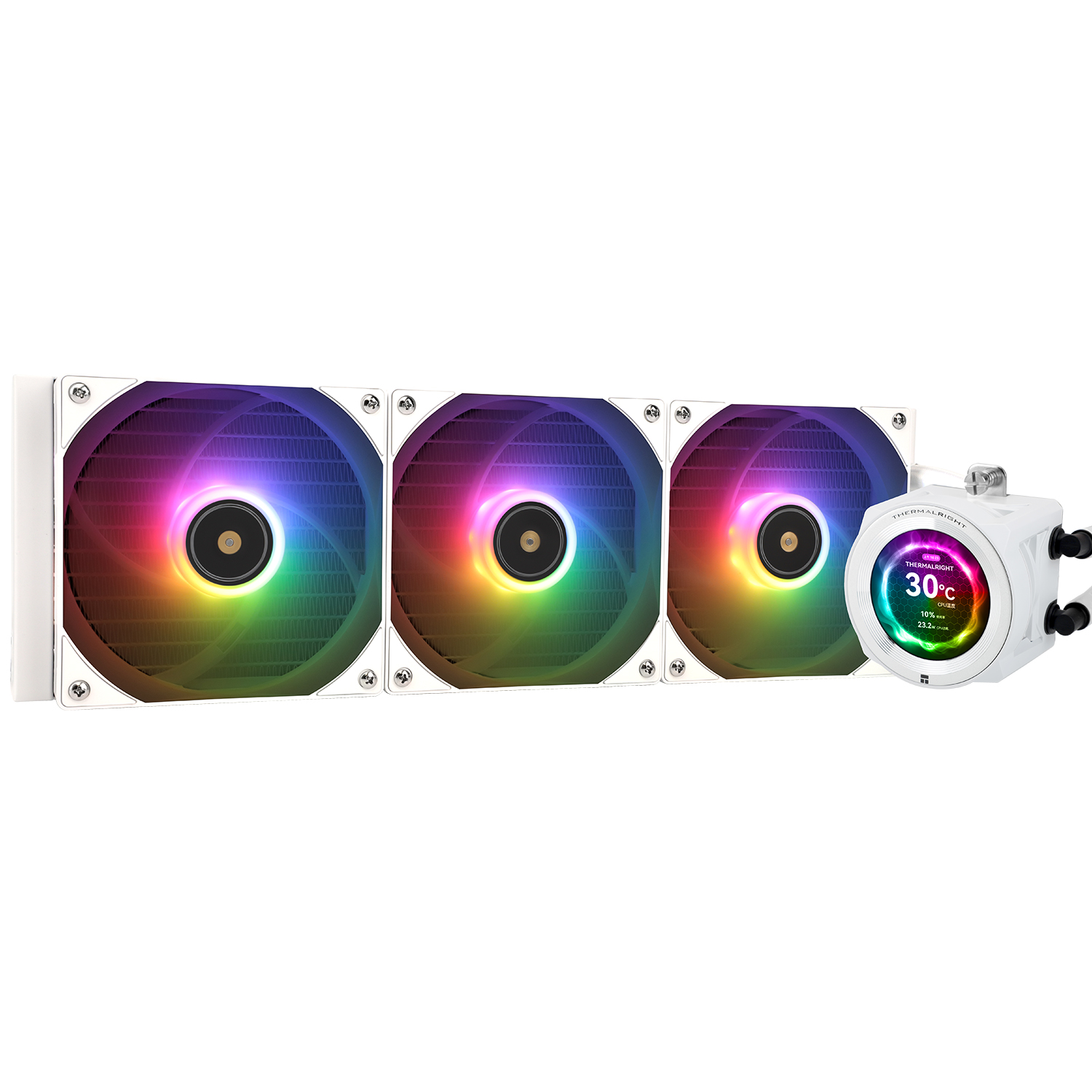 

Жидкостное охлаждение Thermalright Core Vision 360 WHITE ARGB для Socket 115x/1200/1700/1851/AM5/AM4, 3x120 мм, ARGB, белый (C-VISION-360-WH-ARGB), Core Vision 360 WHITE ARGB