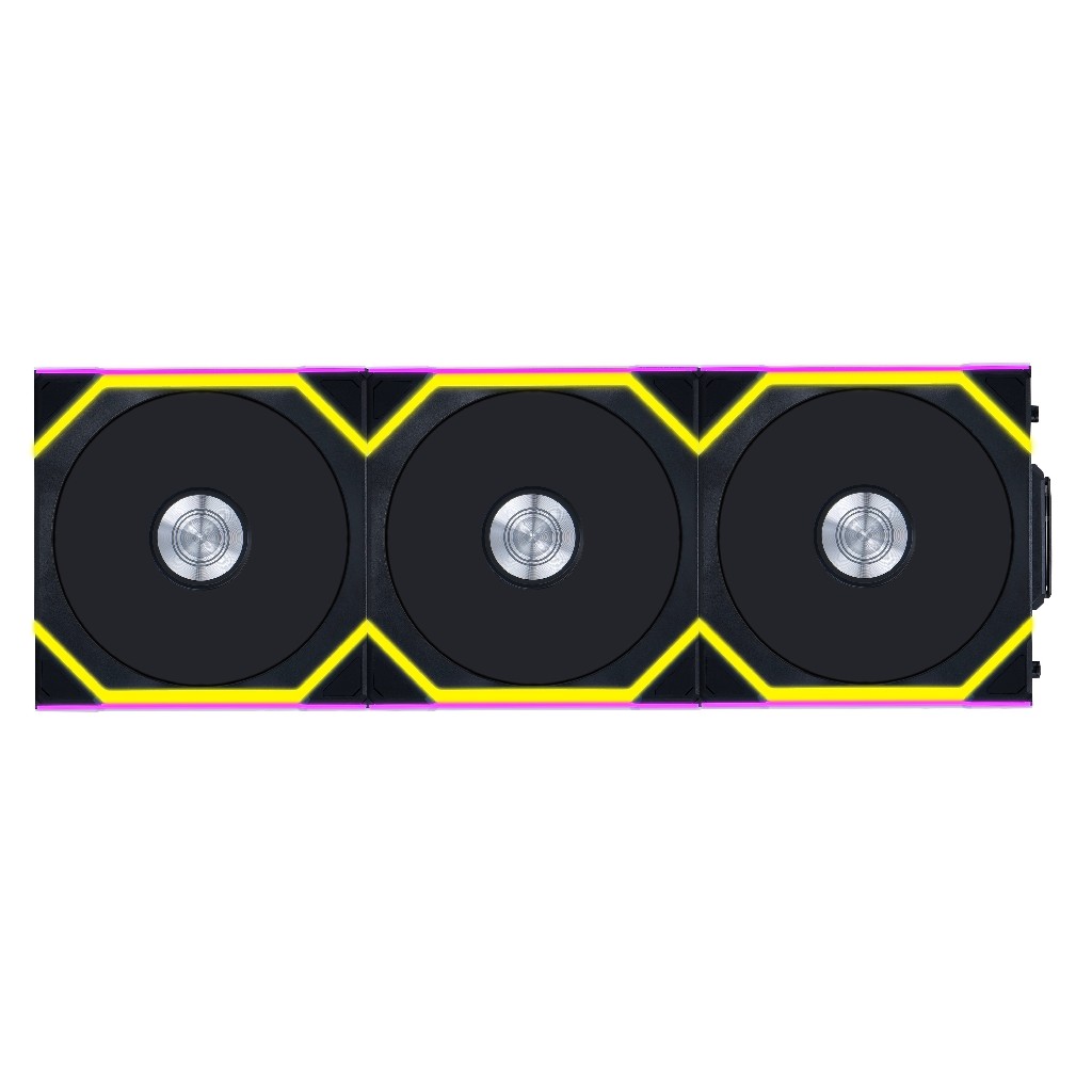 

Комплект вентиляторов Lian Li UNI Fan SL WIRELESS 120 REVERSE BLADE, 120x124мм мм, 2000rpm, 31 дБ, 4-pin PWM, 3шт, черный, ARGB подсветка (UF_12RSL1W3B_BLACK), SL WIRELESS 120 REVERSE BLADE