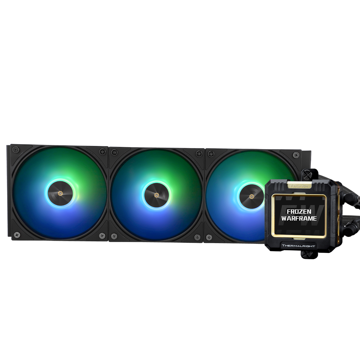 

Жидкостное охлаждение Thermalright Frozen Warframe 360 BLACK ARGB для Socket 115x/2066/2011/2011-3/1200/1700/1851/AM5/AM4, 3x120 мм, ARGB, черный (F-WFRAME-360-BL-ARGB), Frozen Warframe 360 BLACK ARGB