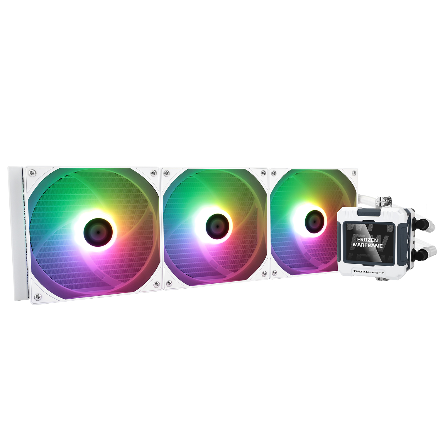 

Жидкостное охлаждение Thermalright Frozen Warframe 420 WHITE ARGB для Socket 115x/2066/2011/2011-3/1200/1700/1851/AM5/AM4, 3x140 мм, ARGB, белый (F-WFRAME-420-WH-ARGB), Frozen Warframe 420 WHITE ARGB