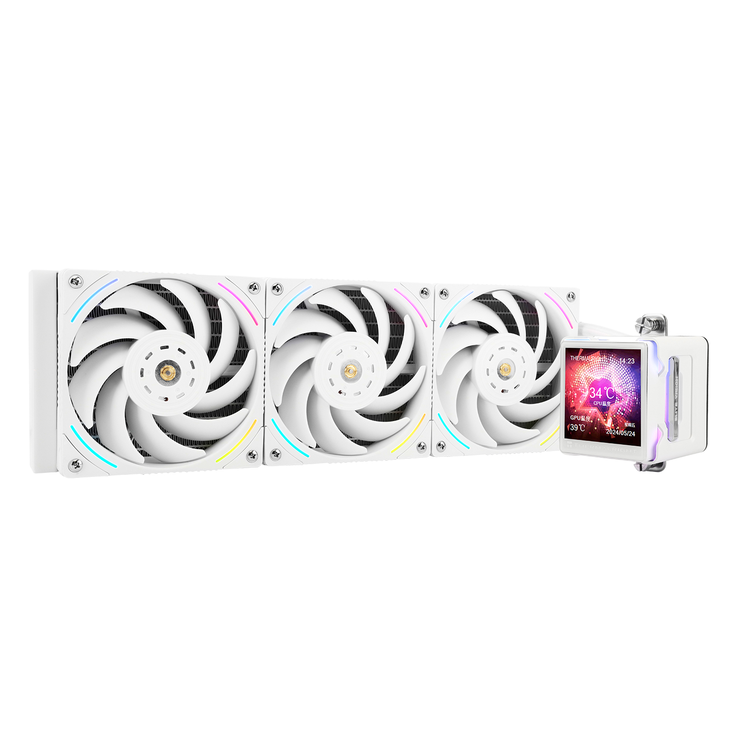 Жидкостное охлаждение Thermalright Elite Vision 360 WHITE ARGB, 3x120 мм