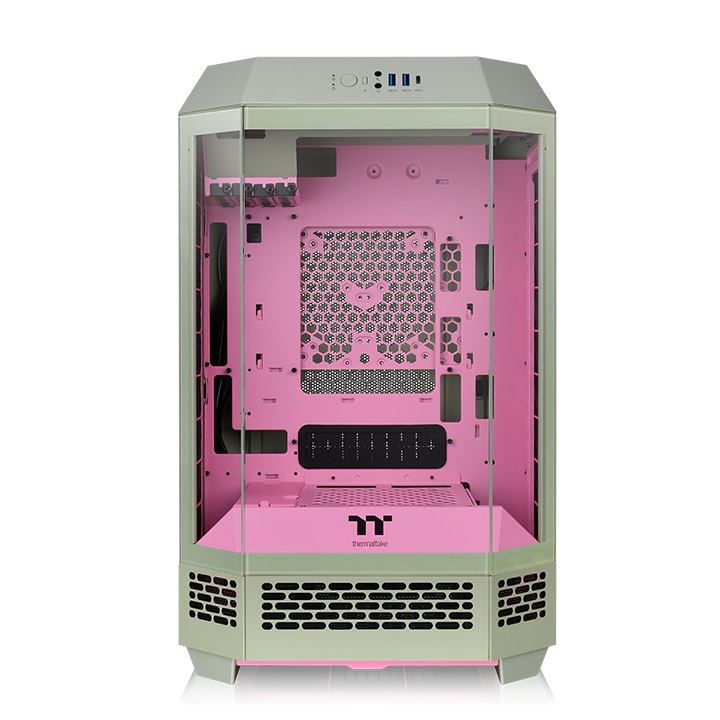

Корпус Thermaltake The Tower 300 Matcha Plum, mATX, Micro-Tower, 2xUSB 3.0, USB Type-C, серый/розовый, без БП (CA-1Y4-00SJWN-00), 300 Matcha Plum