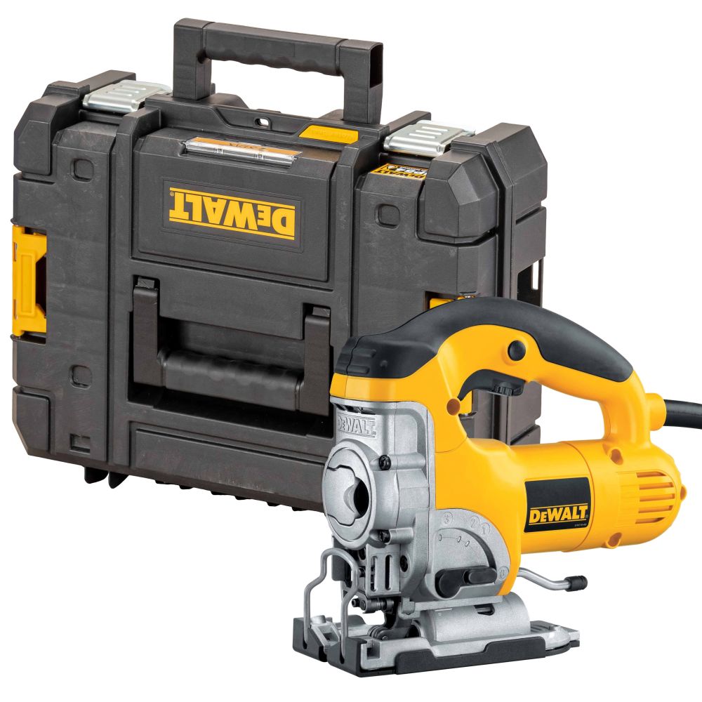 

Электролобзик DeWALT DW331KT-QS, 701 Вт, маятниковый ход, регулировка частоты хода, DW331KT-QS
