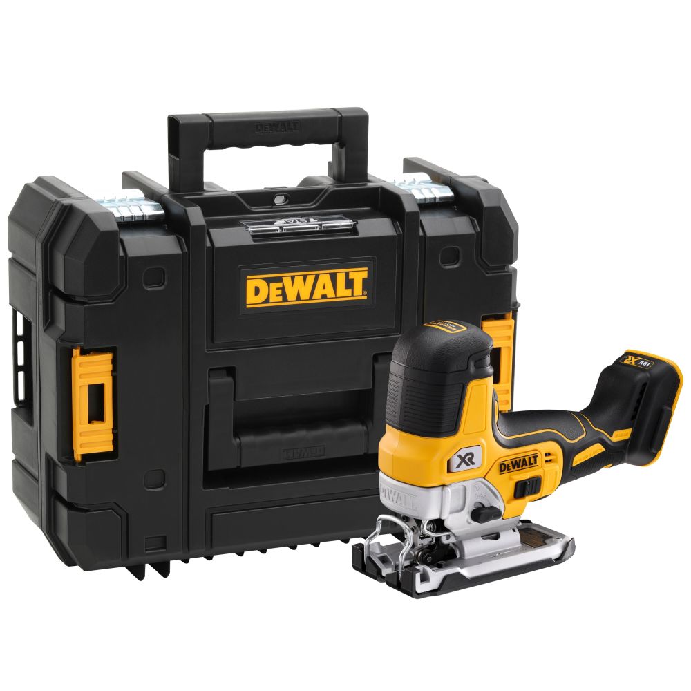 

Аккумуляторный лобзик DeWALT DCS335NT-XJ, маятниковый ход, аккумуляторный, регулировка частоты хода, поставляется без аккумуляторов и зарядного устройства, DCS335NT-XJ