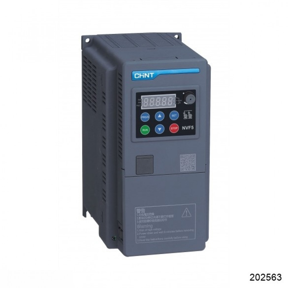 

Преобразователь частоты CHINT NVF5-1.5/TS4-B , 1.5кВт 380В 3ф (201996), NVF5-1.5/TS4-B
