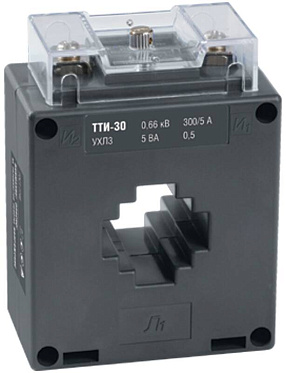 

Трансформатор тока IEK ТТИ-30 , 200/5А 5ВА без шины класс точности 0.5 (ITT20-2-05-0200), ТТИ-30