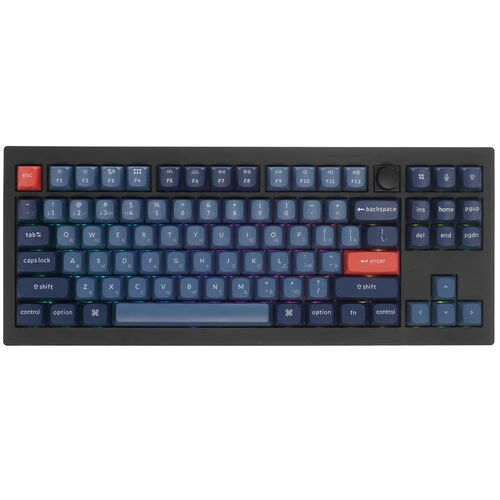 

Клавиатура проводная/беспроводная Keychron V3 Max, механическая, Gateron Jupiter Red, подсветка, Bluetooth/Радиоканал/USB, черный/синий (V3M-D1) Английская раскладка!!!, V3 Max