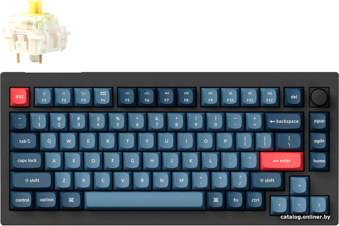 

Клавиатура проводная/беспроводная Keychron V1 Max, механическая, Banana Switch, подсветка, Bluetooth/Радиоканал/USB, черный (V1M-D4) Английская раскладка!!!, V1 Max