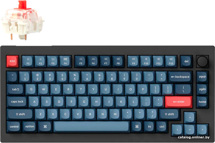 

Клавиатура проводная/беспроводная Keychron V1 Max, механическая, Red Switch, подсветка, Bluetooth/Радиоканал/USB, черный (V1M-D1) Английская раскладка!!!, V1 Max