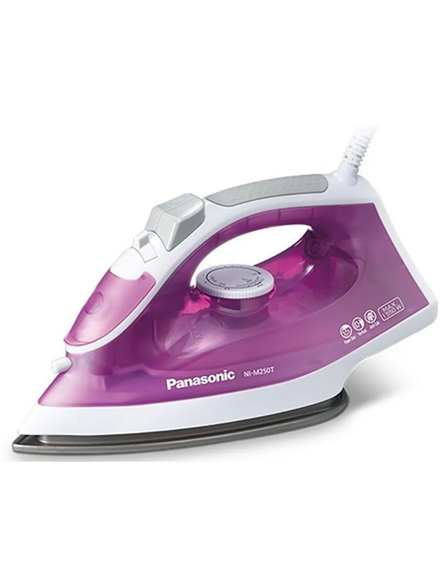 

Утюг Panasonic 250TPTV 1.55 кВт, длина шнура 1.9 м, розовый/белый, 250TPTV