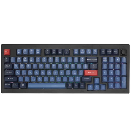 

Клавиатура проводная/беспроводная Keychron V5 Max, механическая, Gateron Jupiter Brown, подсветка, Bluetooth/Радиоканал/USB, черный (V5M-D3), V5 Max