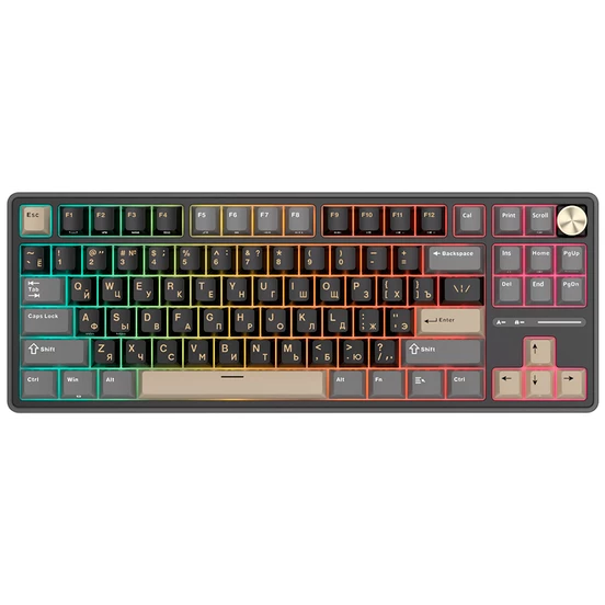 Клавиатура Royal Kludge RK R87 Pro, USB, темно серый (6977576550724)