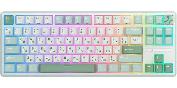 Клавиатура Royal Kludge R87, Bluetooth/Радиоканал/USB, белый (6977576550700)