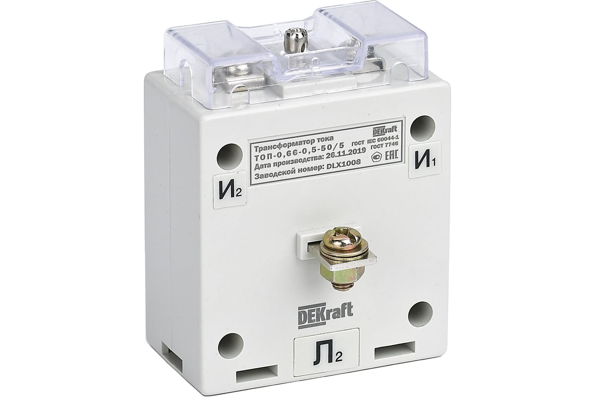 

Трансформатор тока DEKraft 50135DEK , ТШП-0.66 0.5 150/5 5В.А d30мм (50135DEK), 50135DEK