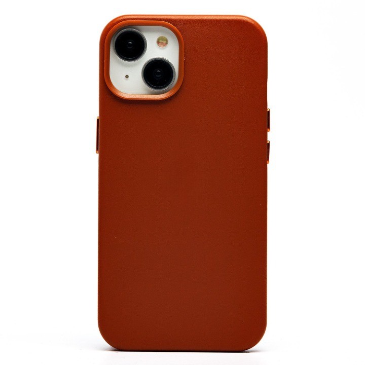

Чехол-накладка ORG SM002 SafeMag для смартфона Apple iPhone 14, экокожа, серо-коричневый (222484)