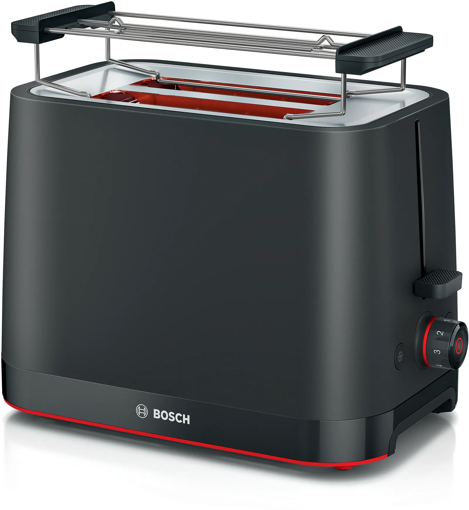 

Тостер Bosch TAT3M123 950 Вт, подогрев, размораживание, черный (TAT3M123), TAT3M123