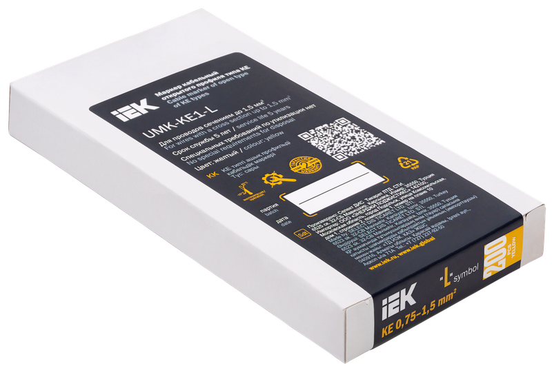 

Маркер кабельный 0.75-1.5 IEK открытого типа KE UMK-KE1-L символ L, 200 шт., оранжевый (UMK-KE1-L), UMK-KE1-L