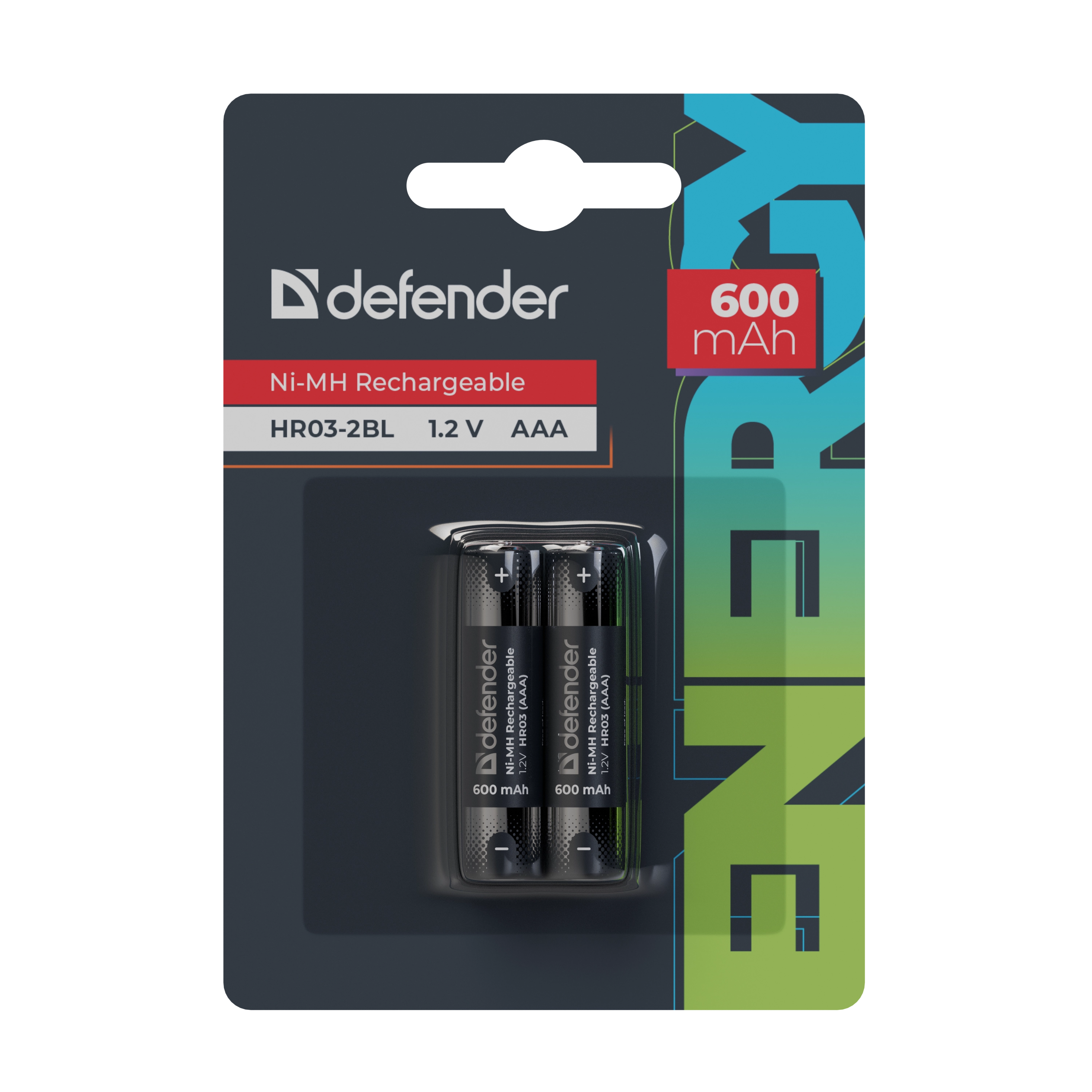 

Аккумулятор Defender HR03-2BL, HR03, 1.2V 600 мА·ч, 2 шт. (56501), HR03-2BL