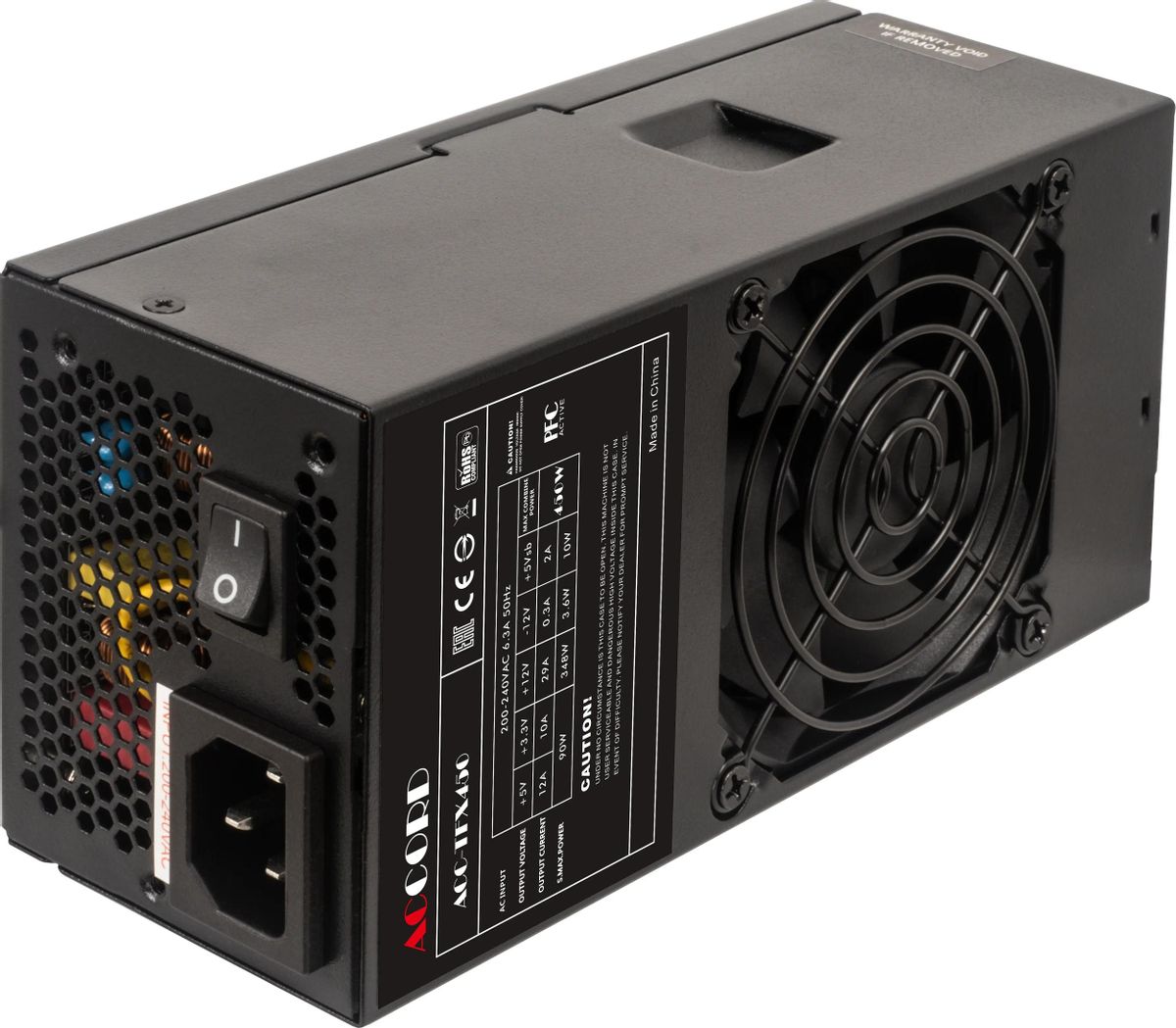

Блок питания 450 Вт TFX ACCORD ACC-TFX450, 80 мм, Bulk (OEM), ACC-TFX450