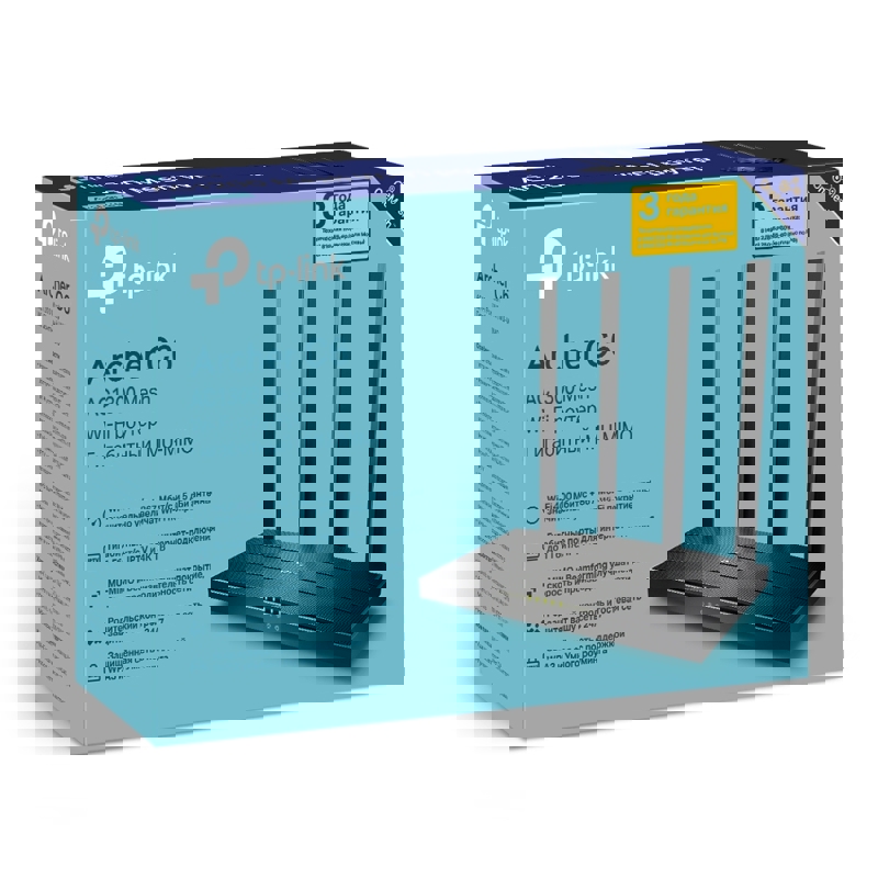 Wi-Fi роутер TP-Link Archer C6, 802.11a/b/g/n/ac, 2.4 / 5 ГГц, до 1.17 Гбит/с, LAN 4x1 Гбит/с, WAN 1x1 Гбит/с, внешних антенн: 4, внутренних антенн: 1 (Archer C6) б/у, минимальные следы эксплуатации