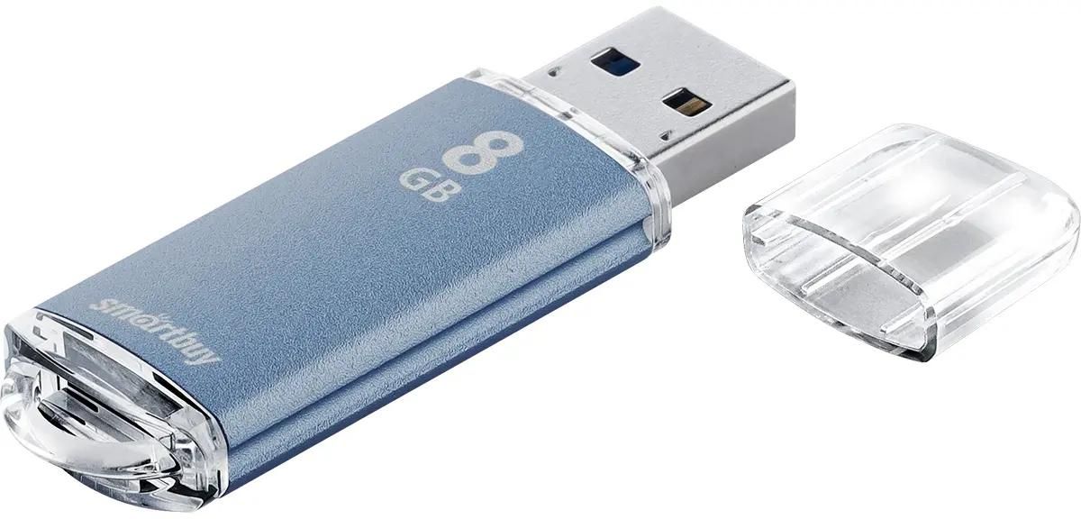 

Флешка 8Gb USB 2.0 SmartBuy V-Cut V-Cut, синий (SB8GBVC-B), V-Cut