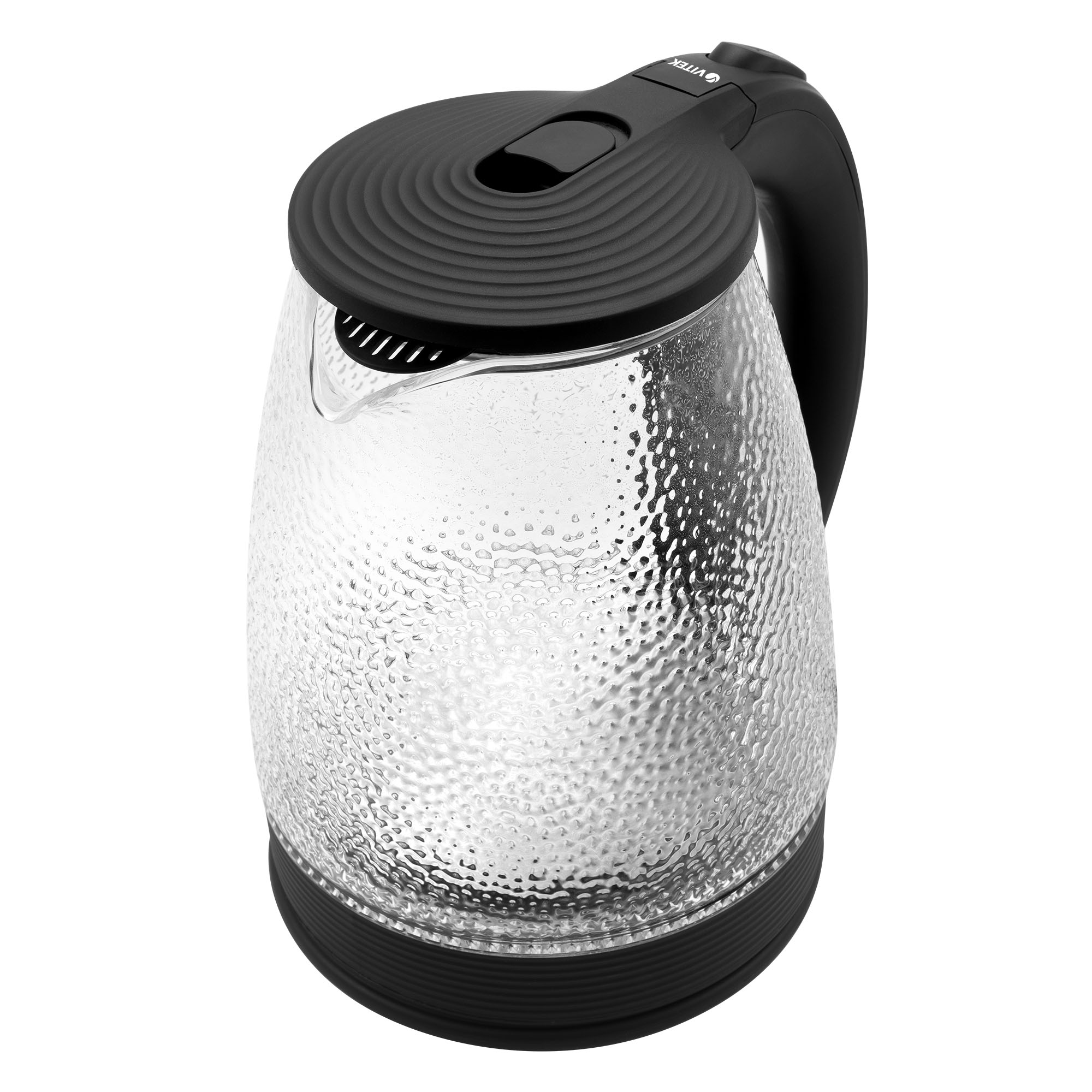 

Чайник электрический VITEK VT-7003 1.7л. 2.2 кВт, стекло/пластик, прозрачный/черный (VT-7003), VT-7003
