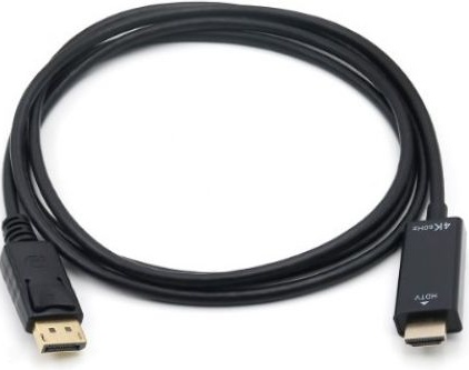 

Кабель-переходник (адаптер) DisplayPort(19M)-HDMI(19M) 4K, 1.8 м, черный KS-is (KS-752-1.8)