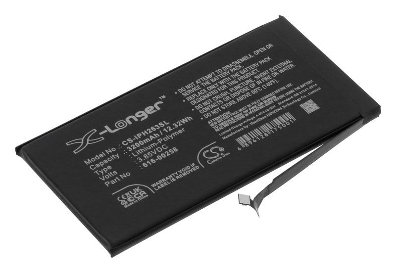 

Аккумулятор CameronSino CS-IPH263SL/A2655 для Apple iPhone 13, 3.85V, 3.2 А·ч (CS-IPH263SL), CS-IPH263SL