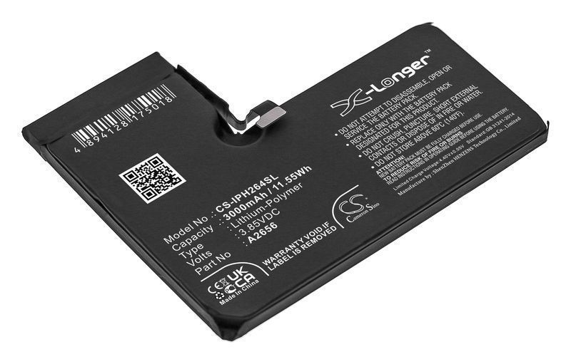 

Аккумулятор CameronSino CS-IPH264SL/A2656 для Apple iPhone 13 Pro, 3.85V, 3 А·ч (CS-IPH264SL), CS-IPH264SL