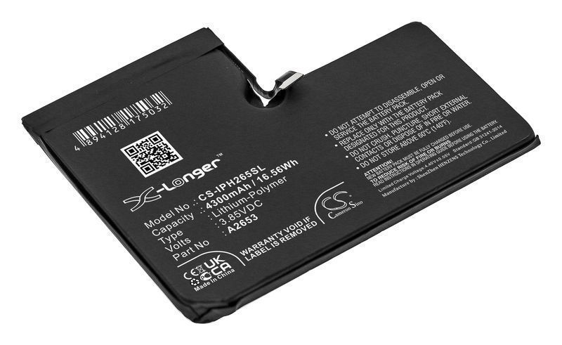 

Аккумулятор CameronSino CS-IPH265SL/A2655 для Apple iPhone 13 Pro Max, 3.85V, 4.3 А·ч (CS-IPH265SL), CS-IPH265SL