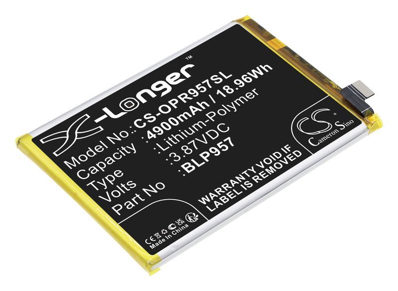 

Аккумулятор CameronSino CS-OPR957SL/BLP957 для Realme 10 (RMX3630), 3.89V, 4.9 А·ч (CS-OPR957SL), CS-OPR957SL