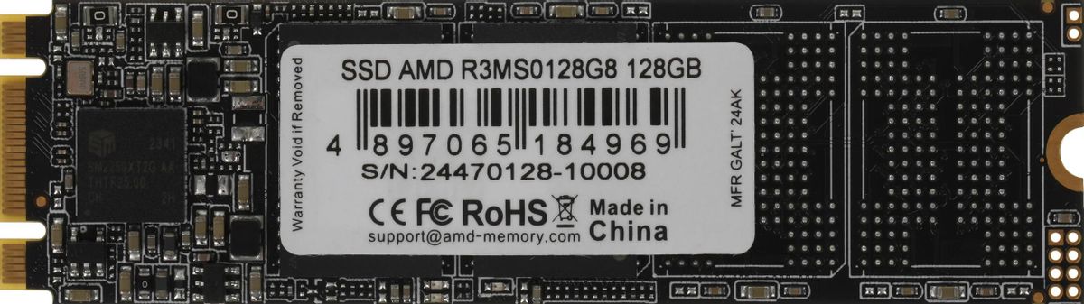 

Твердотельный накопитель (SSD) AMD 128Gb Radeon R3 R3MS0128G8, 2280, M.2 (R3MS0128G8) Retail, R3MS0128G8